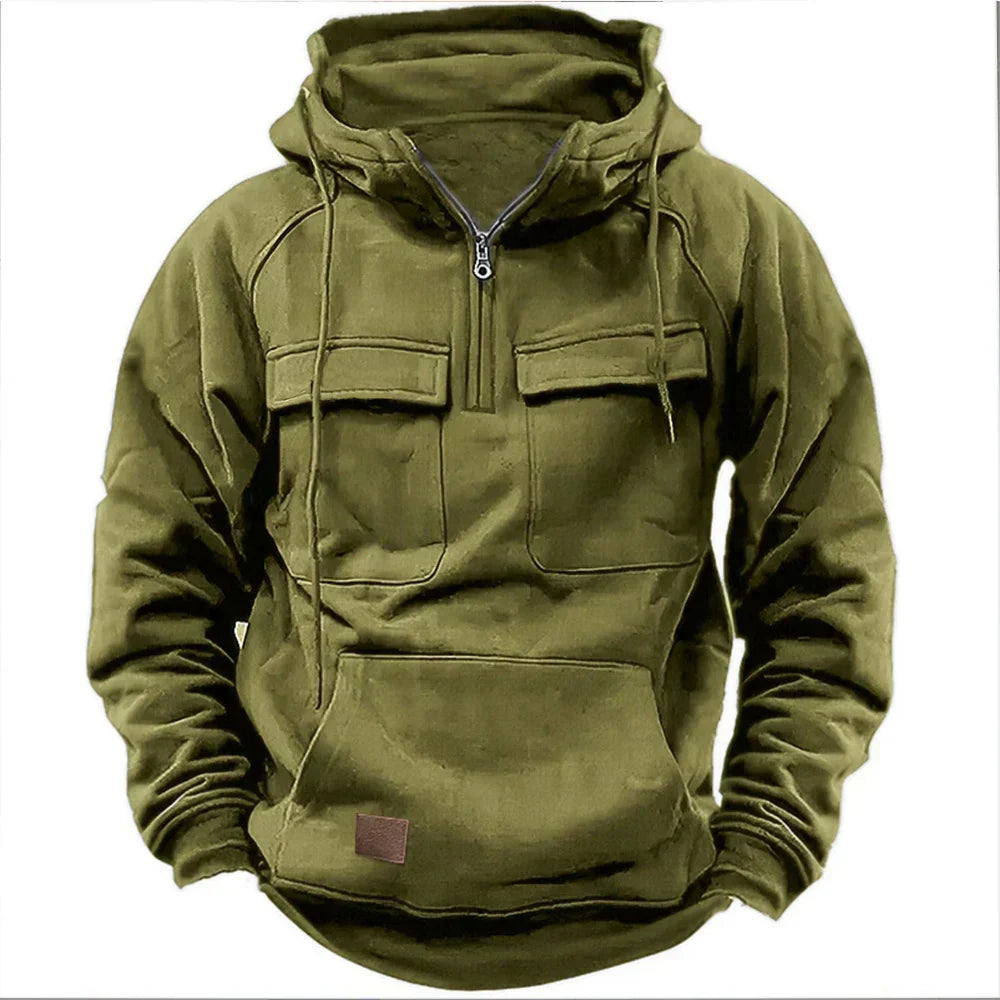 Krohn-e | Warme Hoodie mit hallem Reißverschluss