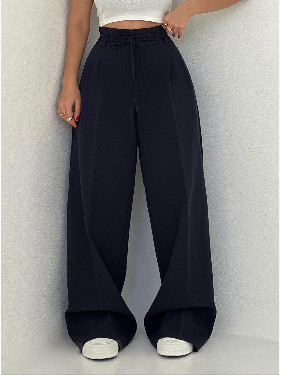 Krohn-e | Damenhose mit Hohem Bund und Weitem Bein
