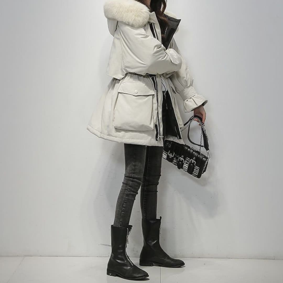 Krohn-e | Warmer Winterparka Mit Pelzkragen