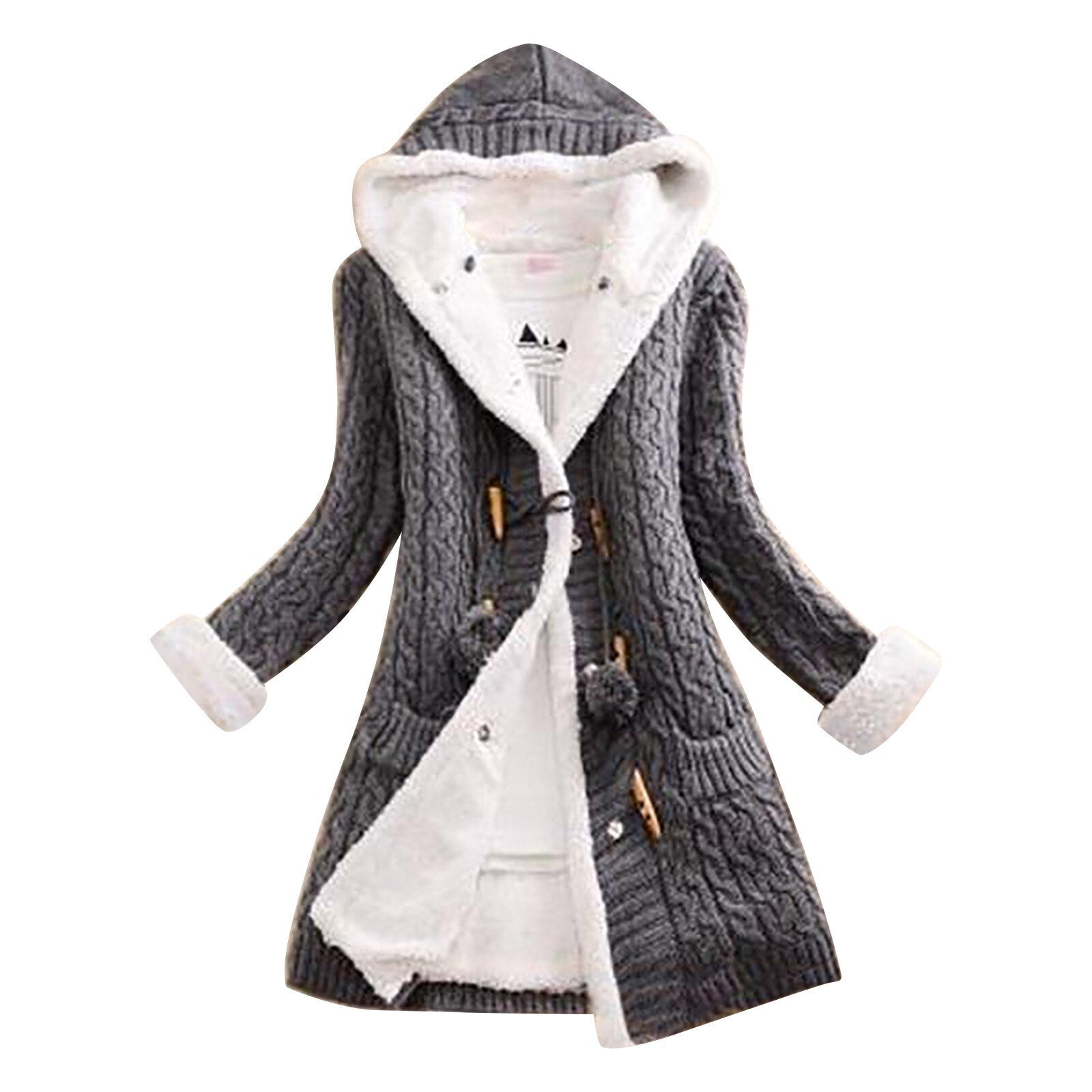 Krohn-e | sherpa gefütterte Jacke mit Kapuze