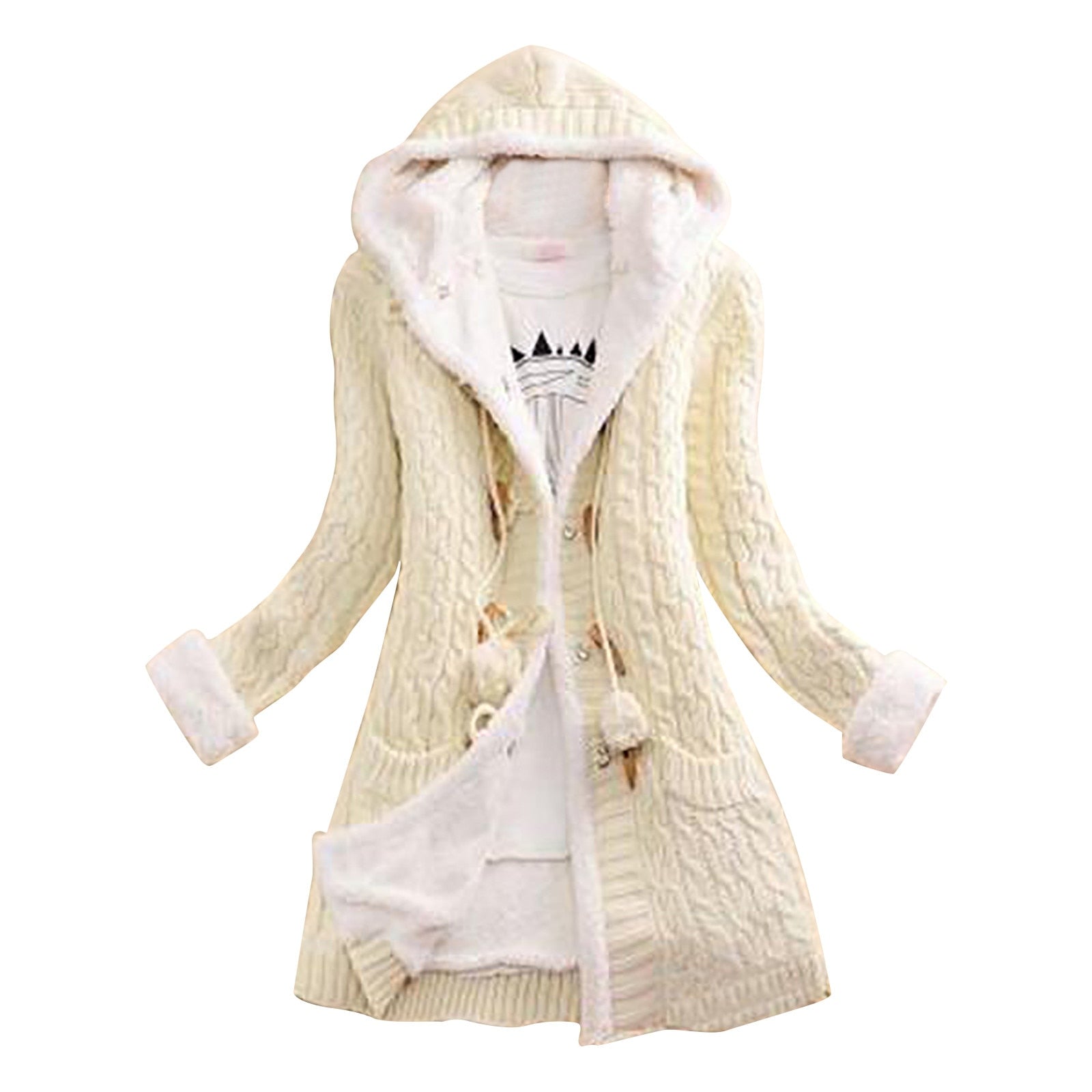 Krohn-e | sherpa gefütterte Jacke mit Kapuze