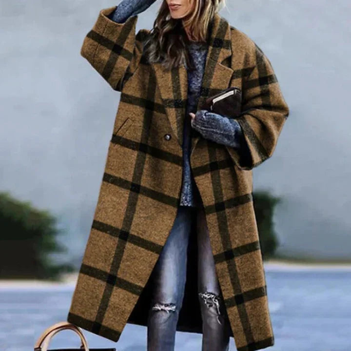 Krohn-e | Oversized Lang Damenmantel Wintermantel