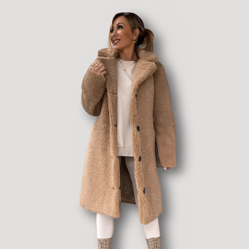 Kacey Lang Teddybär Sherpa Mantel Jacke
