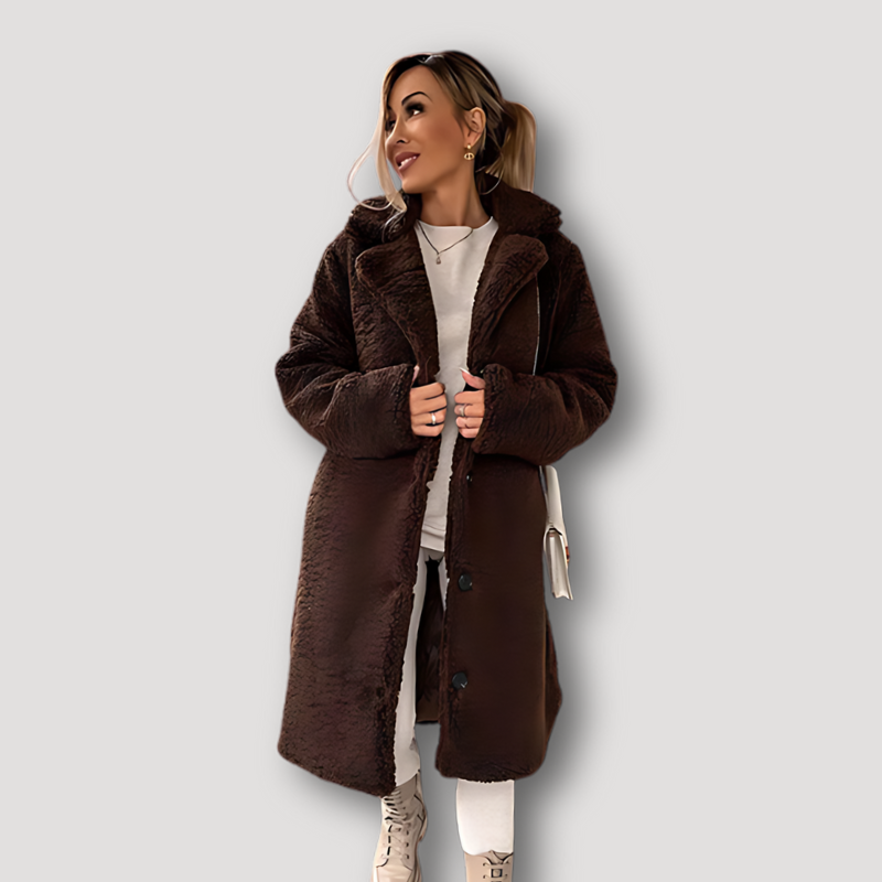 Kacey Lang Teddybär Sherpa Mantel Jacke