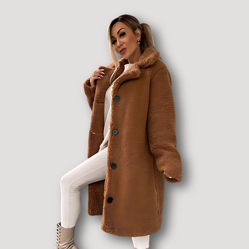 Kacey Lang Teddybär Sherpa Mantel Jacke