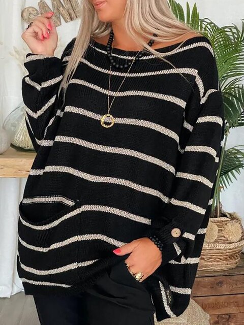Krohn-e | Schicker Gestreifter Pullover