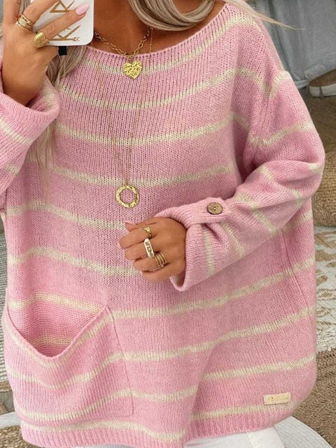 Krohn-e | Schicker Gestreifter Pullover