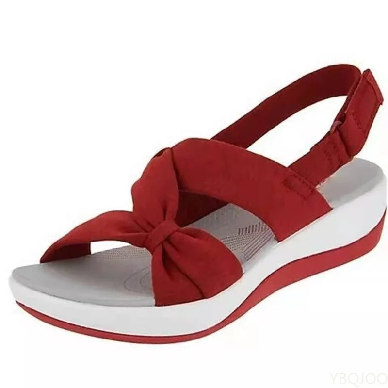 KROHN-E Damen Orthopädische Sandalen Beige Komfort Fußbett