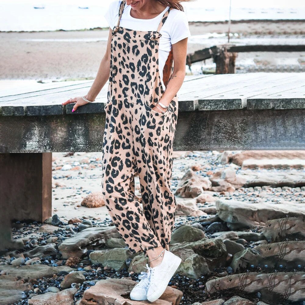 BELLA Jumpsuits mit Leopardenprint