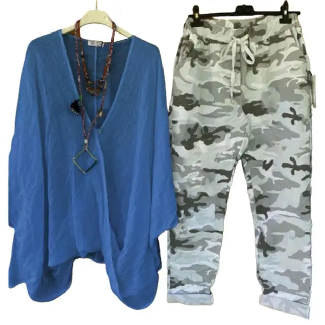 Mila: Elegante Blusen- und Hosen-Sets
