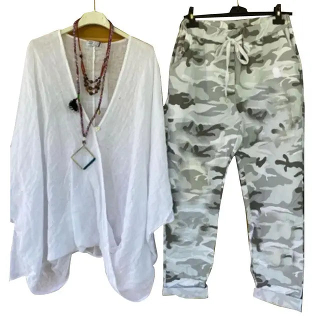Mila: Elegante Blusen- und Hosen-Sets
