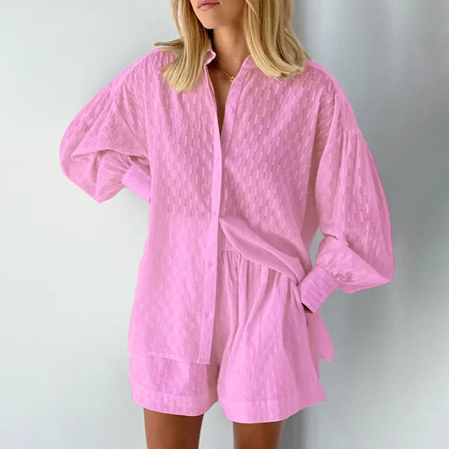Modernes Streetwear Set: Ada Hemd und Shorts