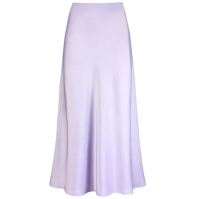 Elysia Mode: Langer, glänzender Satinrock