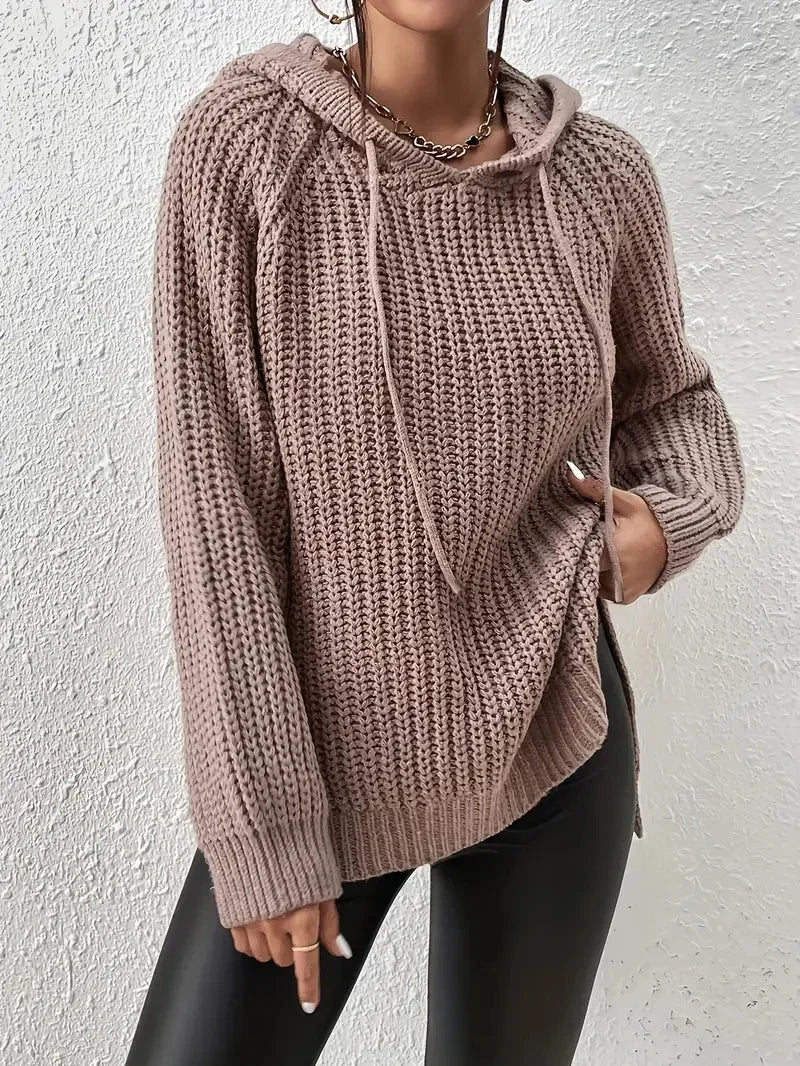 Krohn-e | Lässiger Strick-Kapuzenpullover