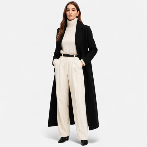 Krohn-e | Longline Maxi Mantel Maßgeschneiderter Doppelreiher Winterübermantel