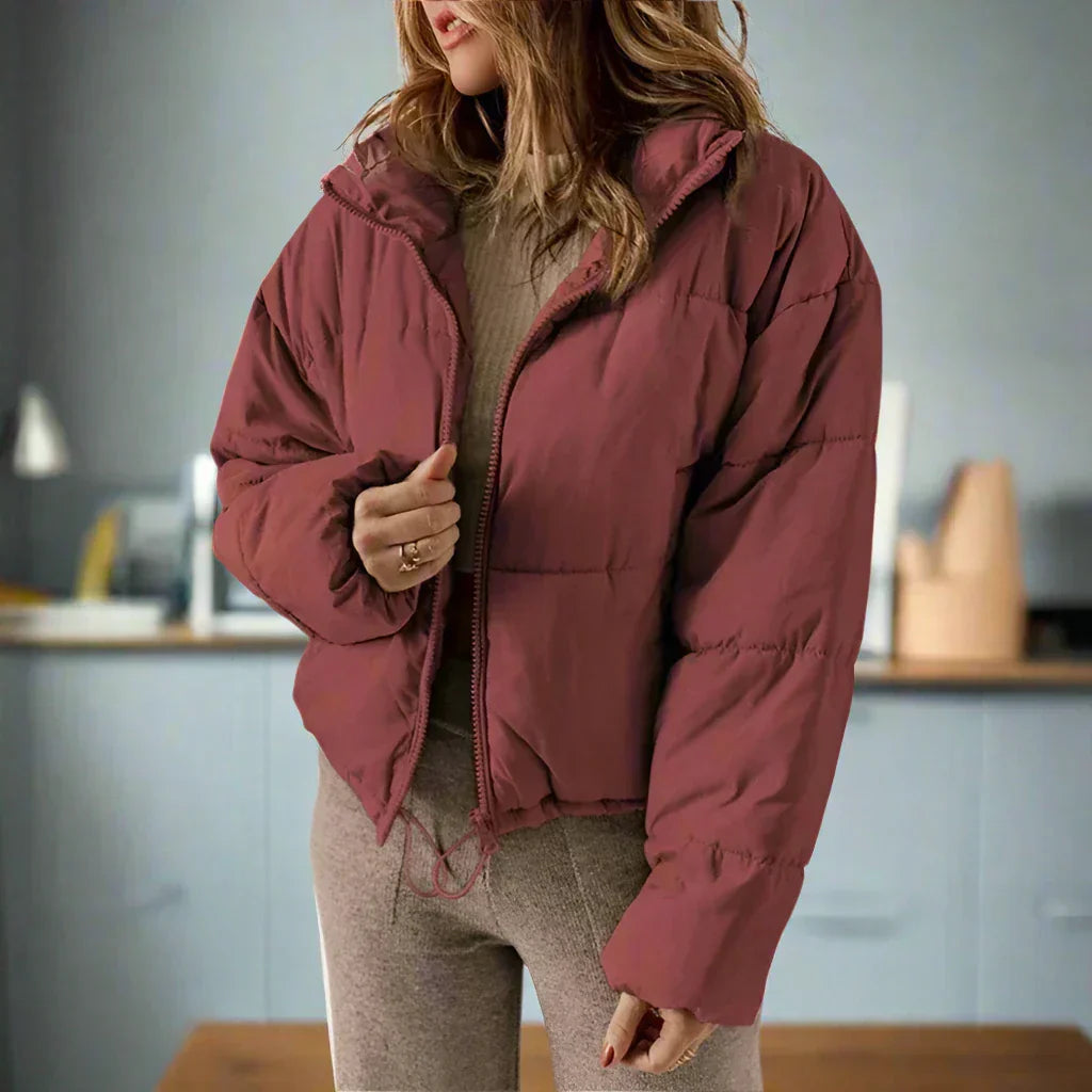Krohn-e | Pufferjacke - Kurze Länge - Hoher Kragen - Reißverschluss - Verstellbare Passform