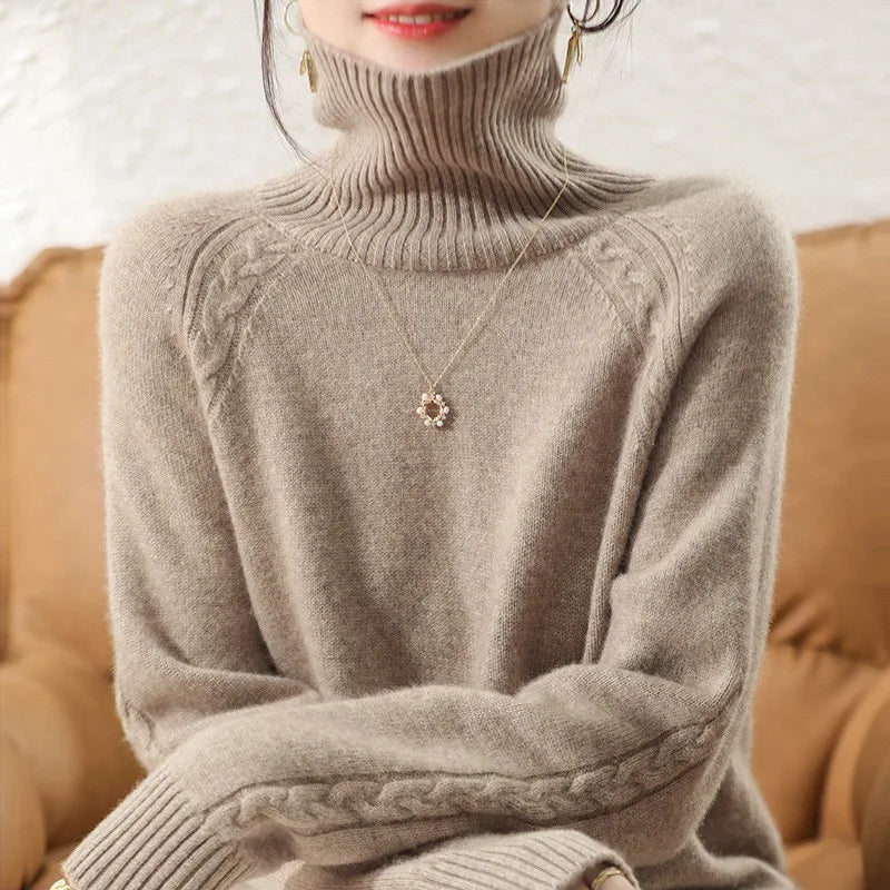 Krohn-e | Klassischer Rollkragenpullover Wollmischung Warm und Stilvoll