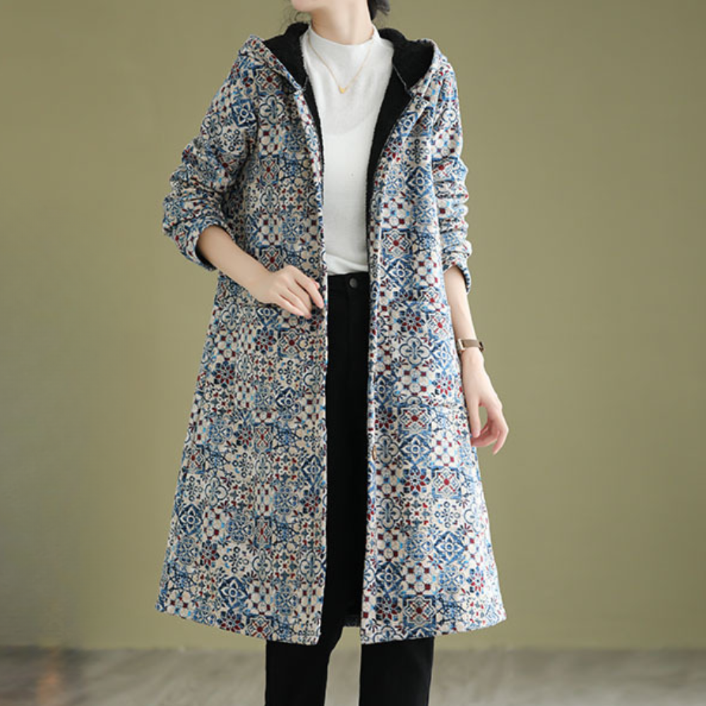 Krohn-e | Elegante Winterjacke mit Kapuze für Damen