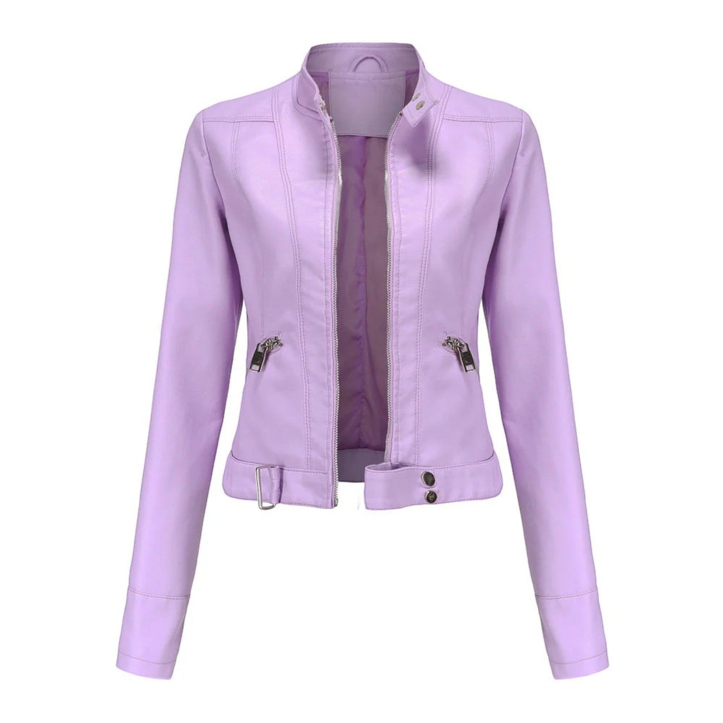 Krohn-e | Kurze Bikerjacke für Frauen - Langarm