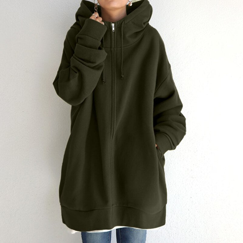 Krohn-e | Winterpullover mit Kapuze In Oversize Größe