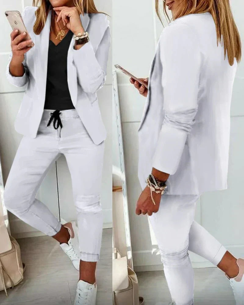 Avelena Elegant Blazer and Trousers Set