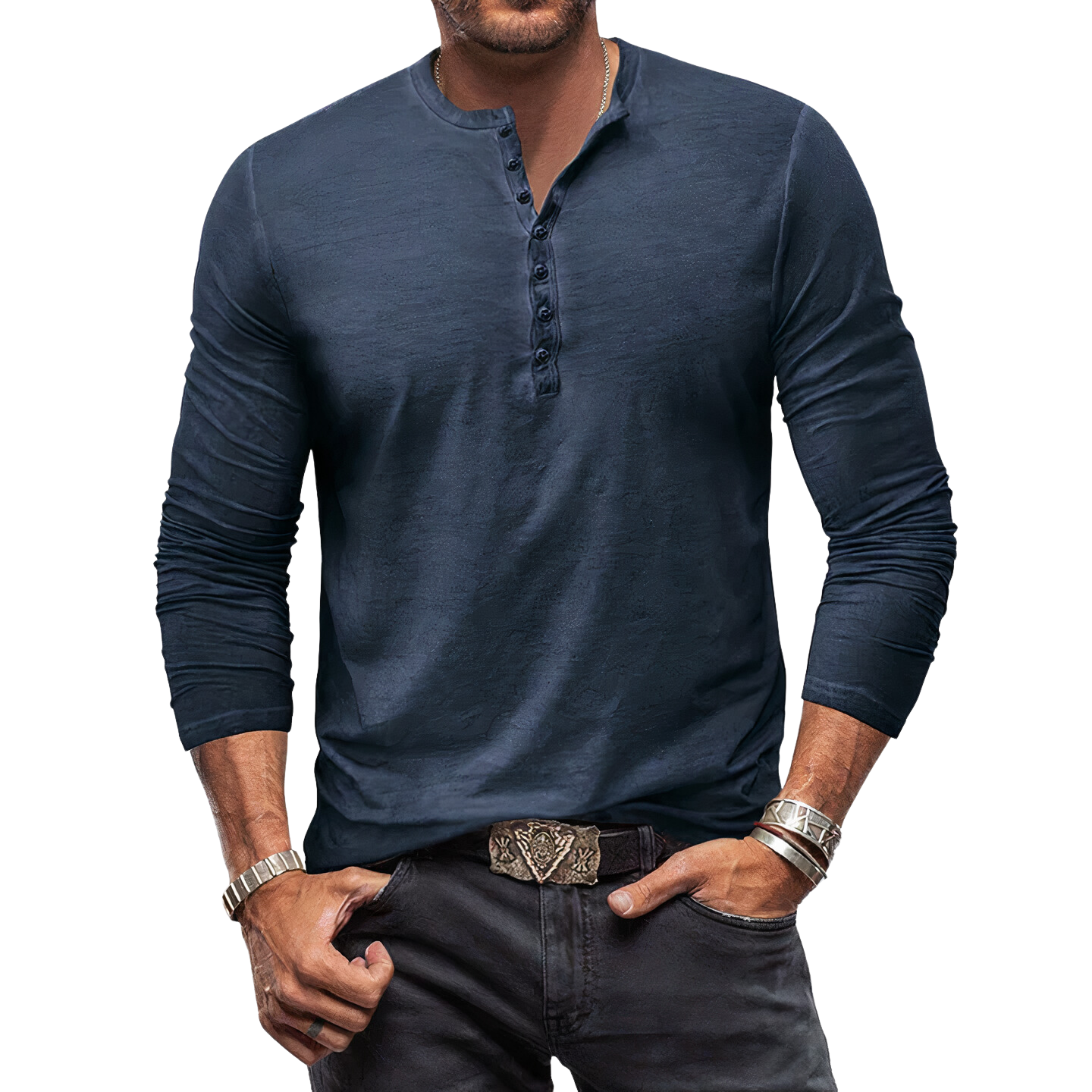 Henley-Shirt von Fudus, klassisch geschnitten