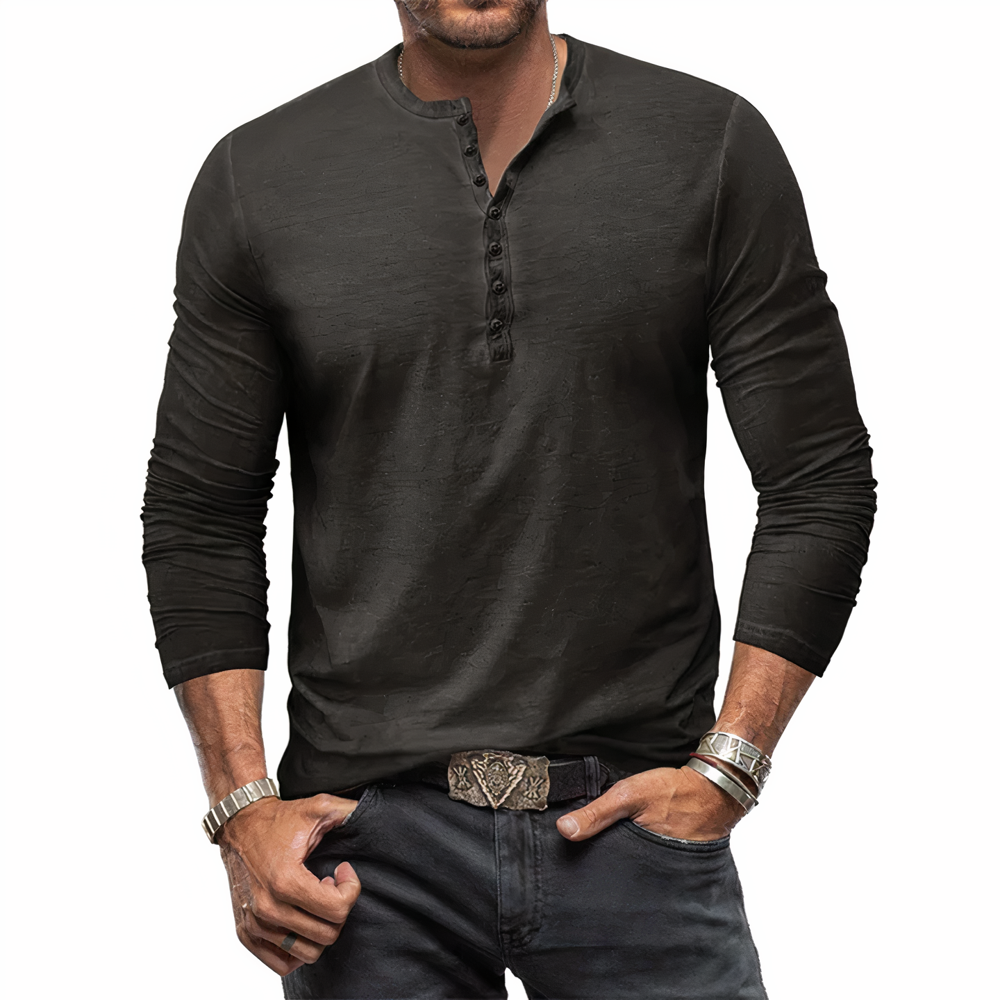 Henley-Shirt von Fudus, klassisch geschnitten