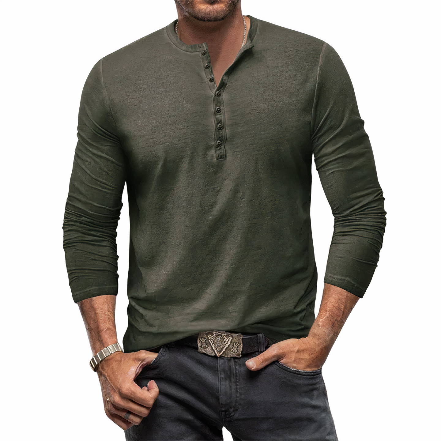 Henley-Shirt von Fudus, klassisch geschnitten