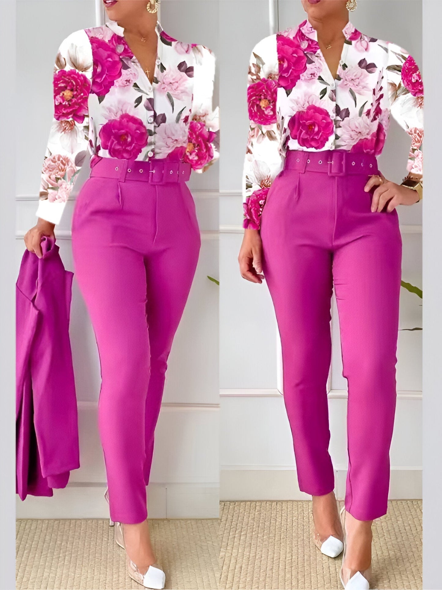 Fudus Oberteil und Hose: V-Ausschnitt und hochtailliert