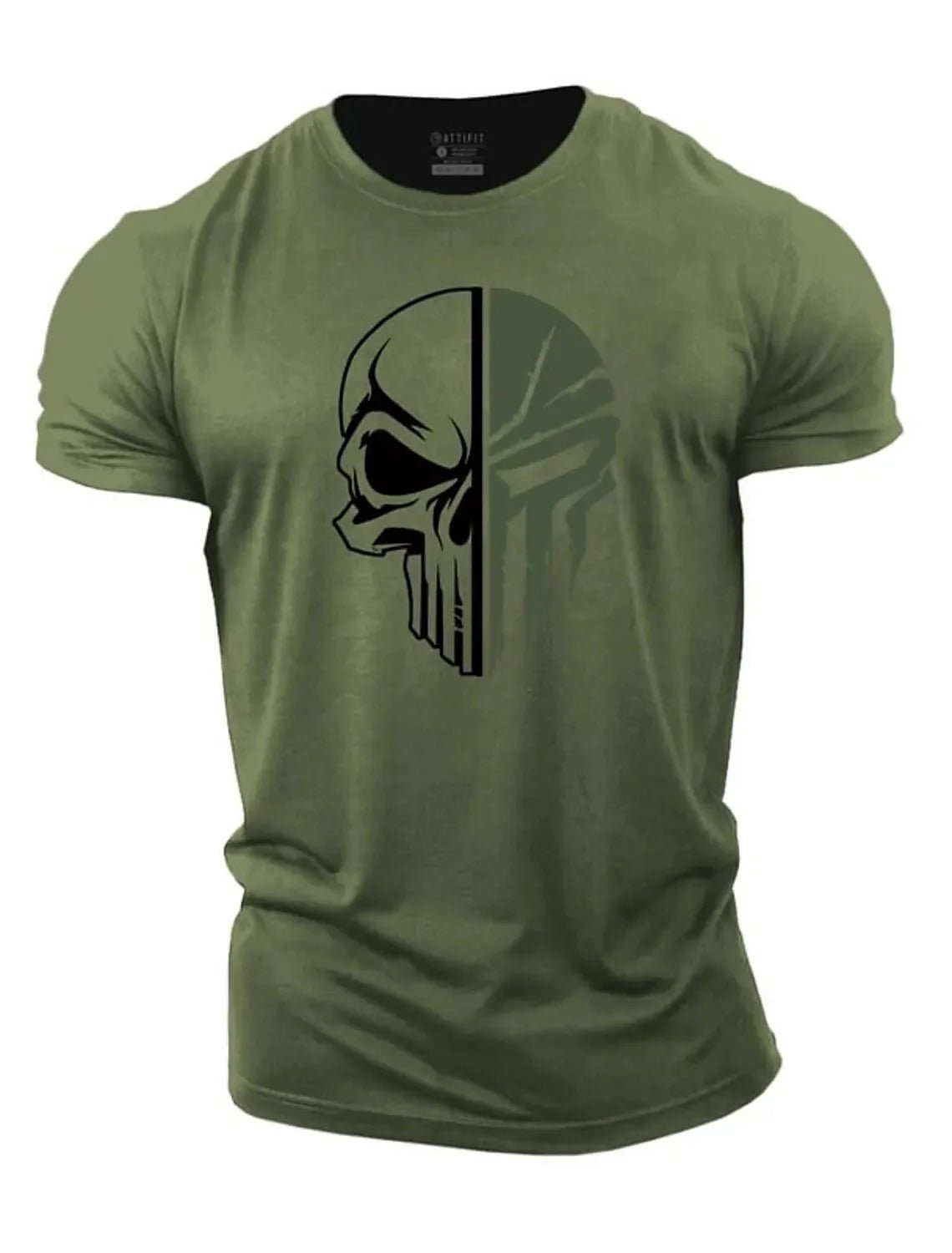 Militär-Shirt für Herren mit Totenkopf
