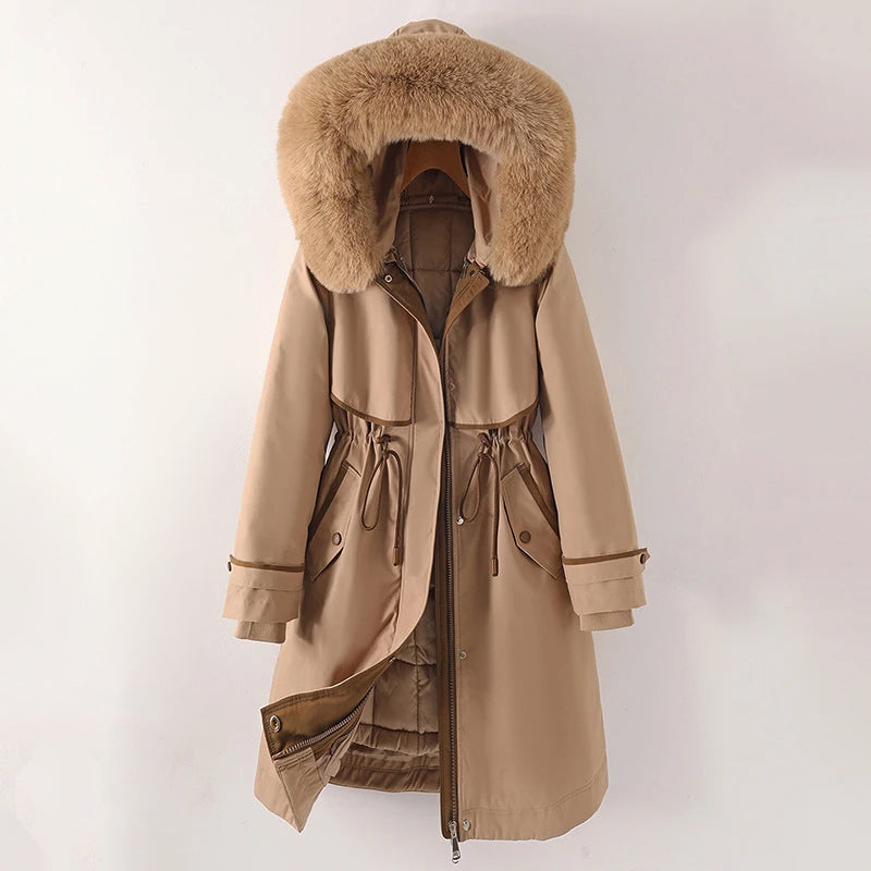 Krohn-e | Damen Winter Steppjacke mit Kapuze