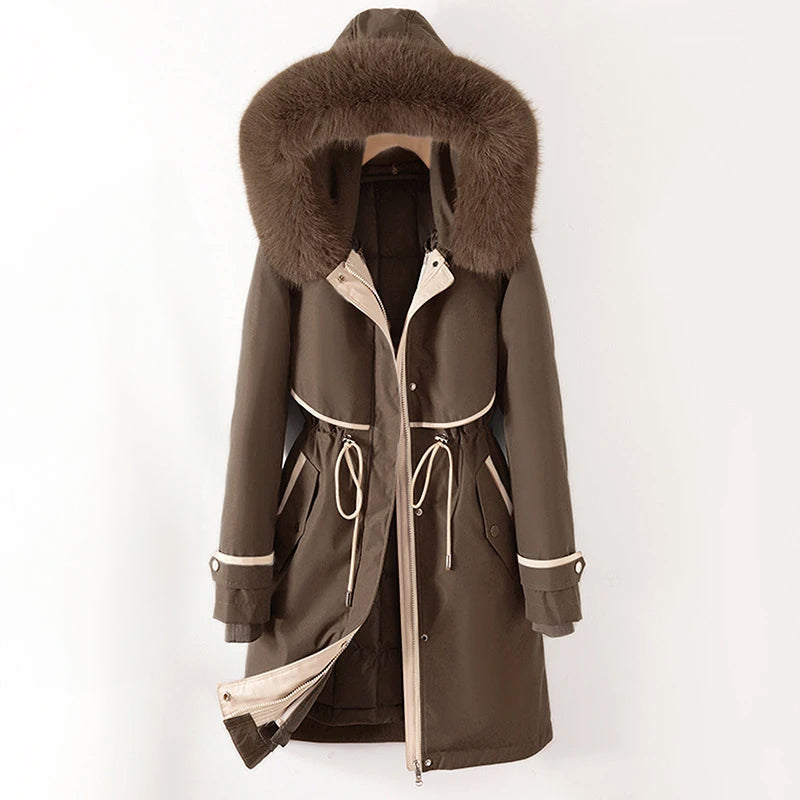 Krohn-e | Damen Winter Steppjacke mit Kapuze