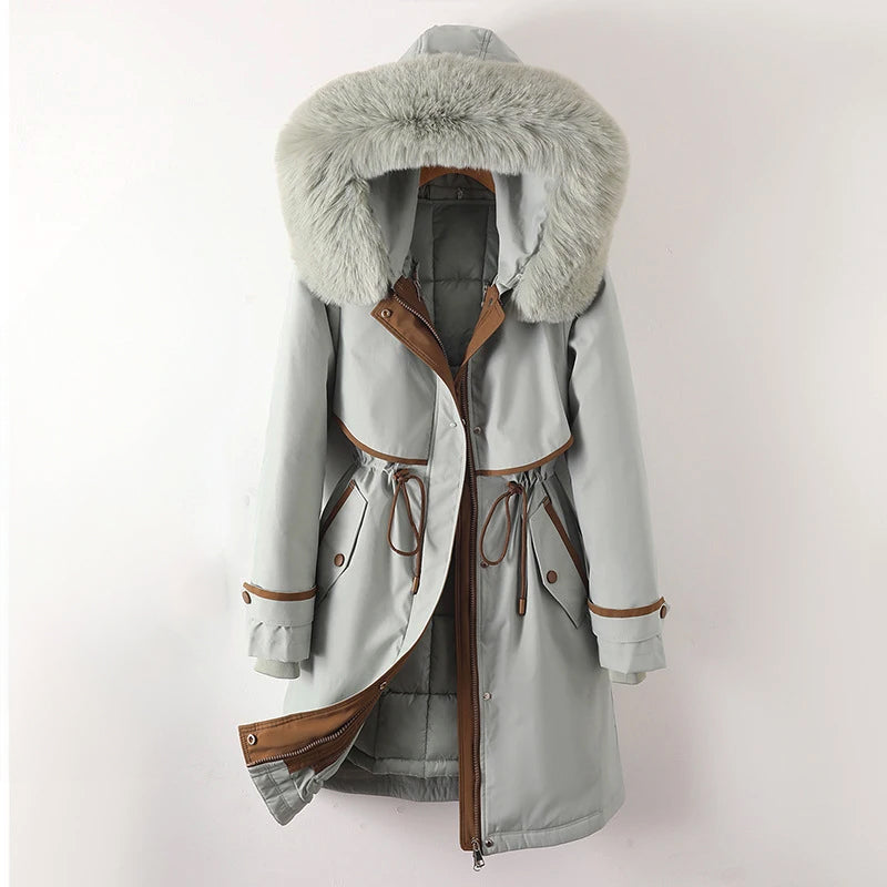Krohn-e | Damen Winter Steppjacke mit Kapuze