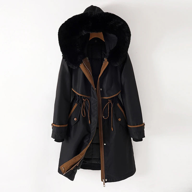Krohn-e | Damen Winter Steppjacke mit Kapuze