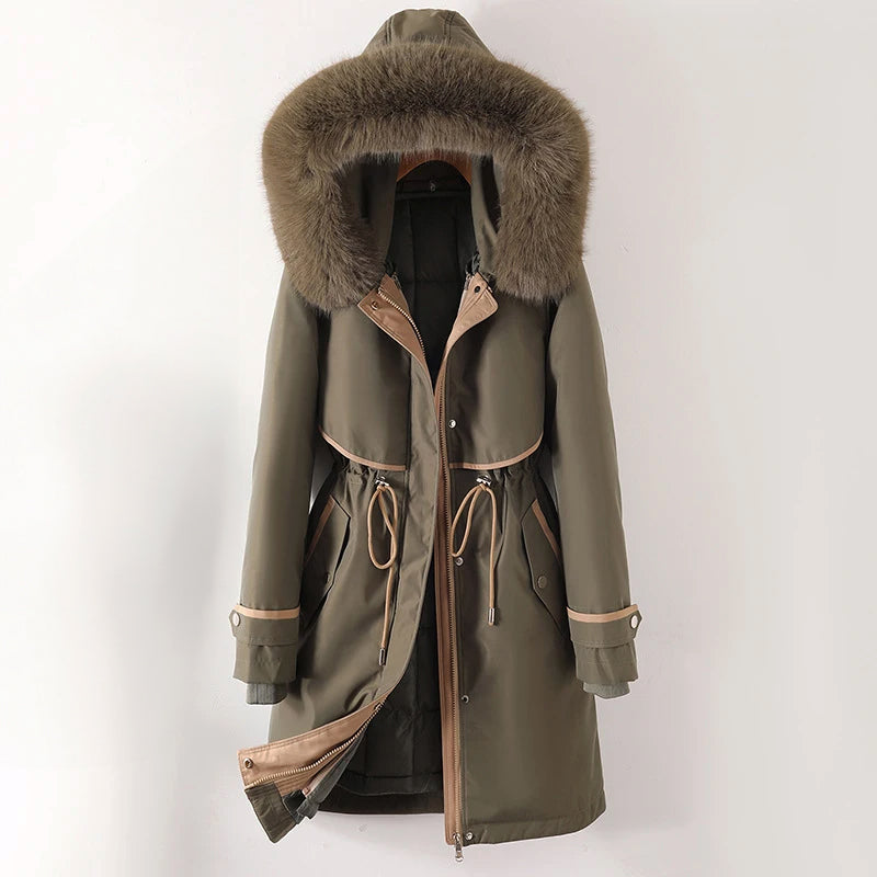 Krohn-e | Damen Winter Steppjacke mit Kapuze