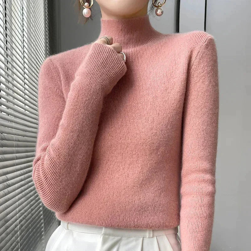 Krohn-e | Strickpullover mit Halbem Rollkragen und Langen Ärmeln