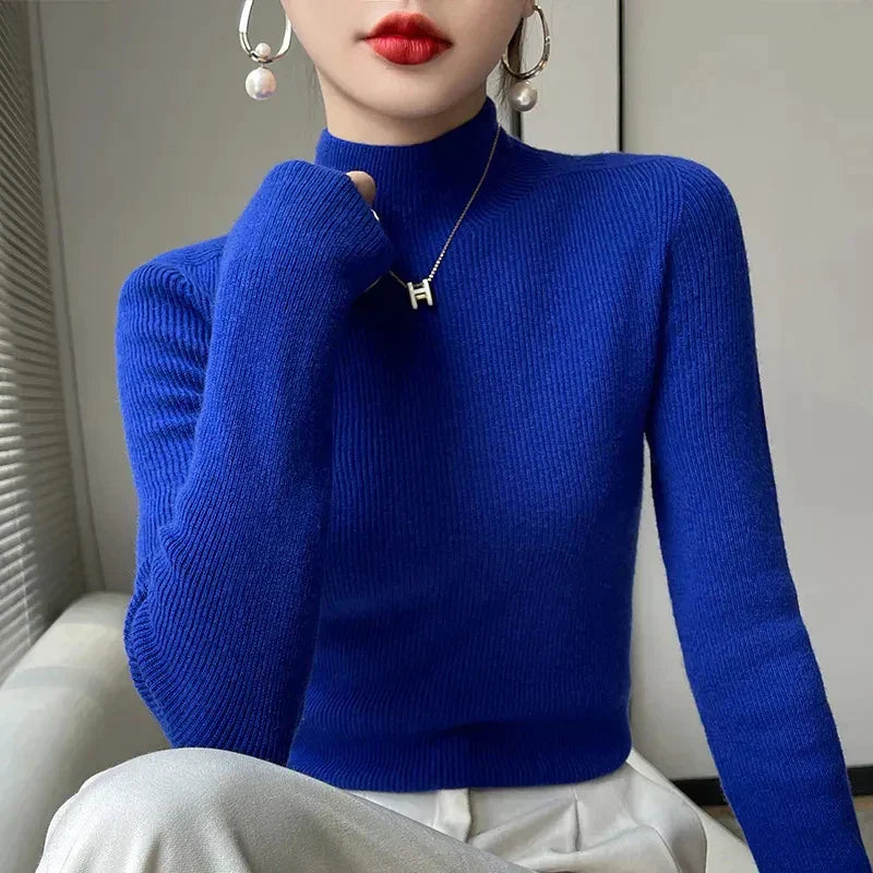 Krohn-e | Strickpullover mit Halbem Rollkragen und Langen Ärmeln