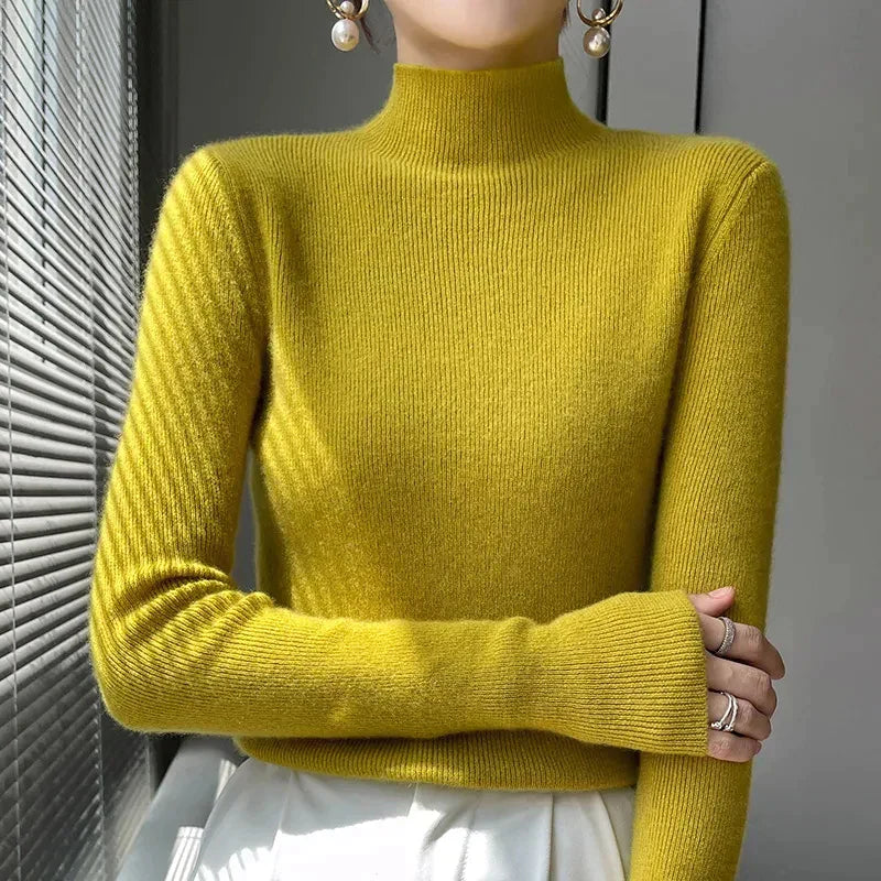Krohn-e | Strickpullover mit Halbem Rollkragen und Langen Ärmeln