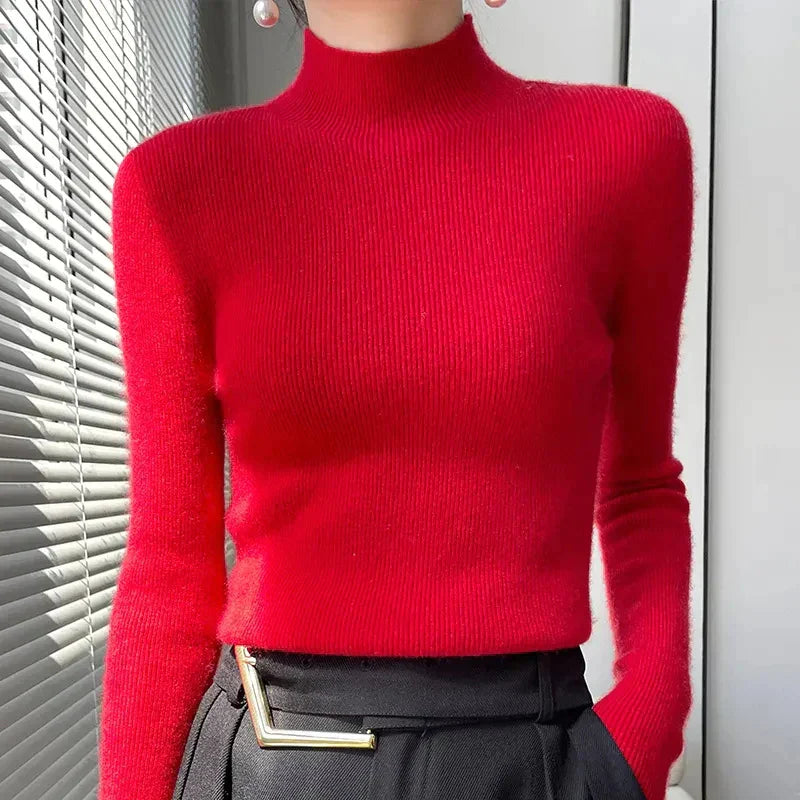 Krohn-e | Strickpullover mit Halbem Rollkragen und Langen Ärmeln