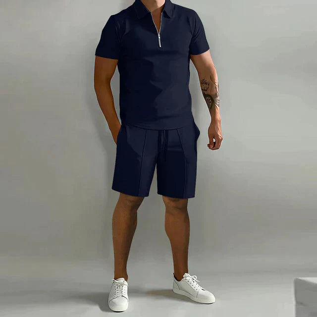 Männer Sommerset Silja: Luxuriöses Poloshirt und Shorts (2-teilig)
