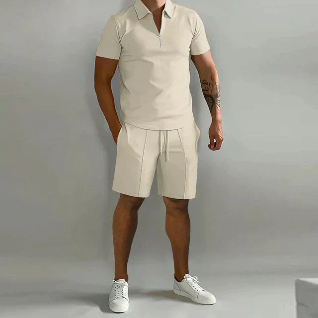 Männer Sommerset Silja: Luxuriöses Poloshirt und Shorts (2-teilig)