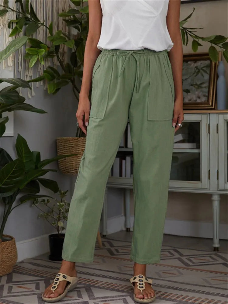 AVA - Solid-colored Trousers