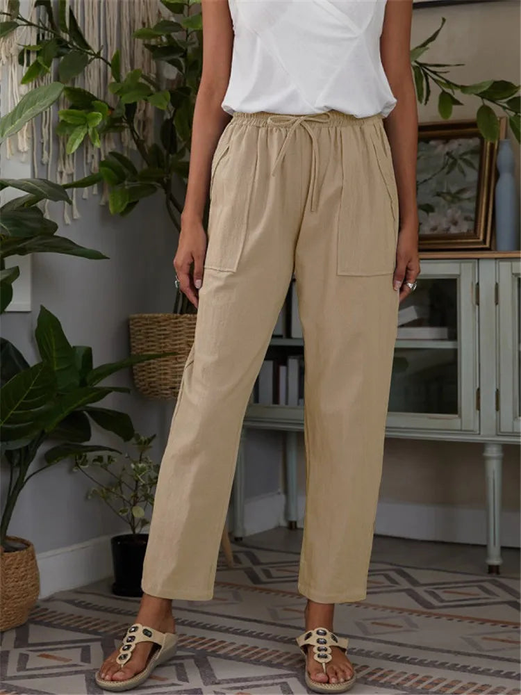 AVA - Solid-colored Trousers