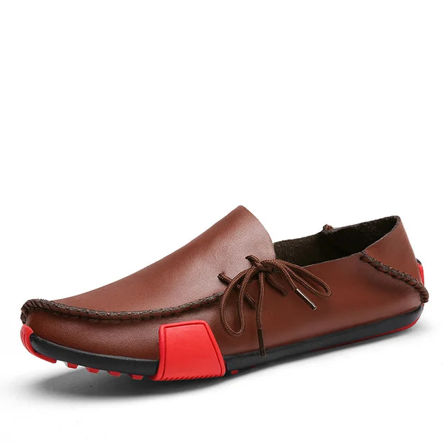 Herren-Sommerloafers mit roter Sohle