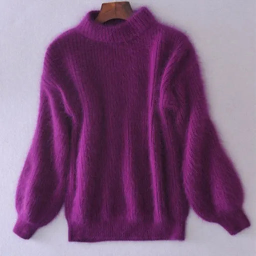 Krohn-e | Teddy Damenpullover mit Kragen und Langen Ärmeln