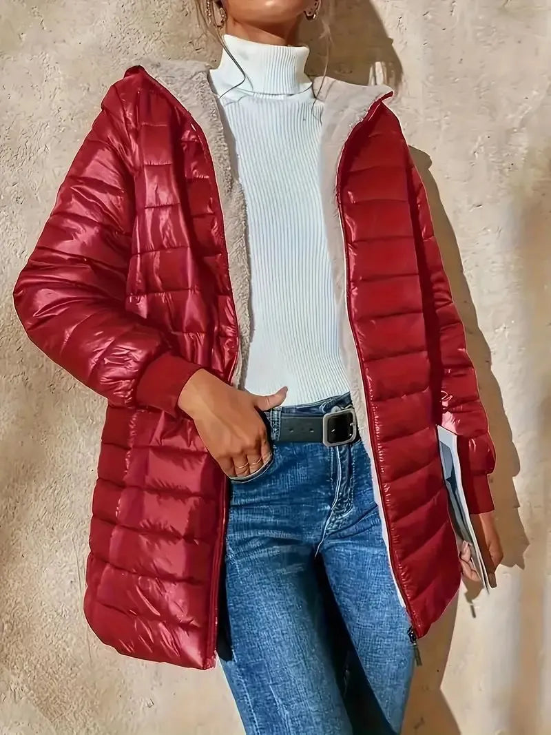 Krohn-e | Gepolsterte Jacke mit Fleece-Futter und Kapuze