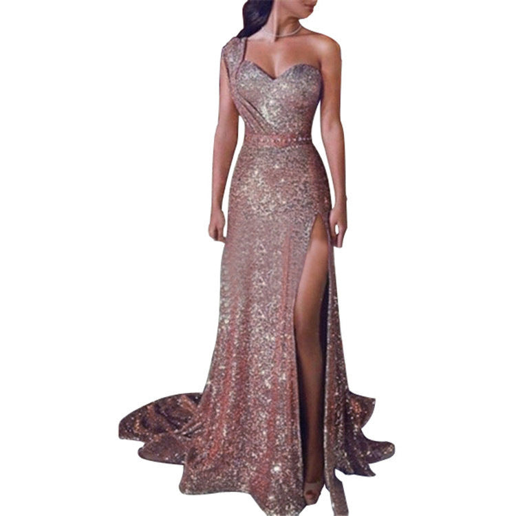 Fudus asymmetrisches ärmelloses Bronzing-Wickelkleid
