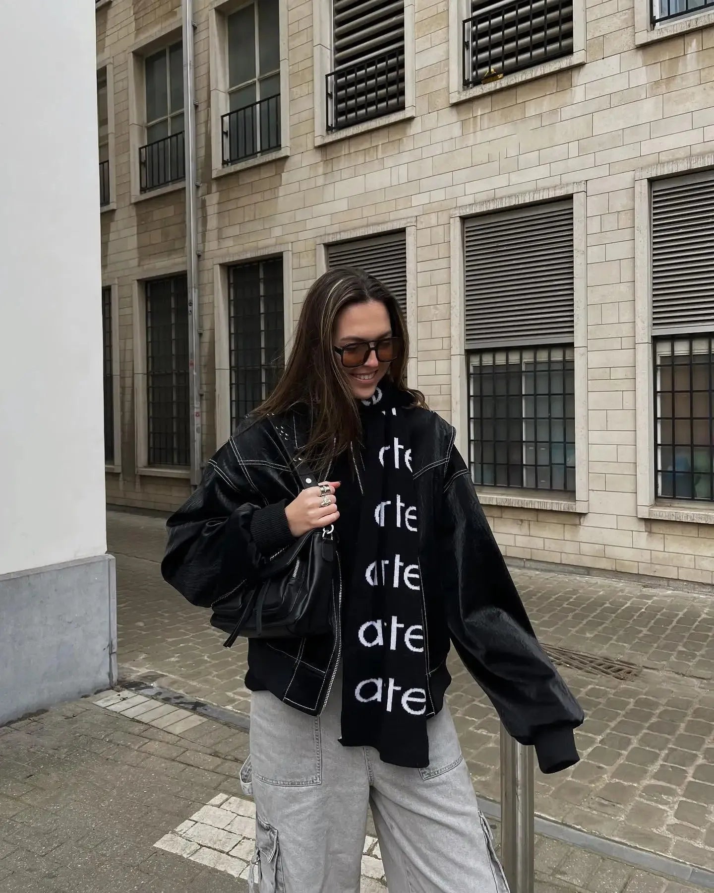 Krohn-e | Vintage-Lederblouson in Übergröße für Damen