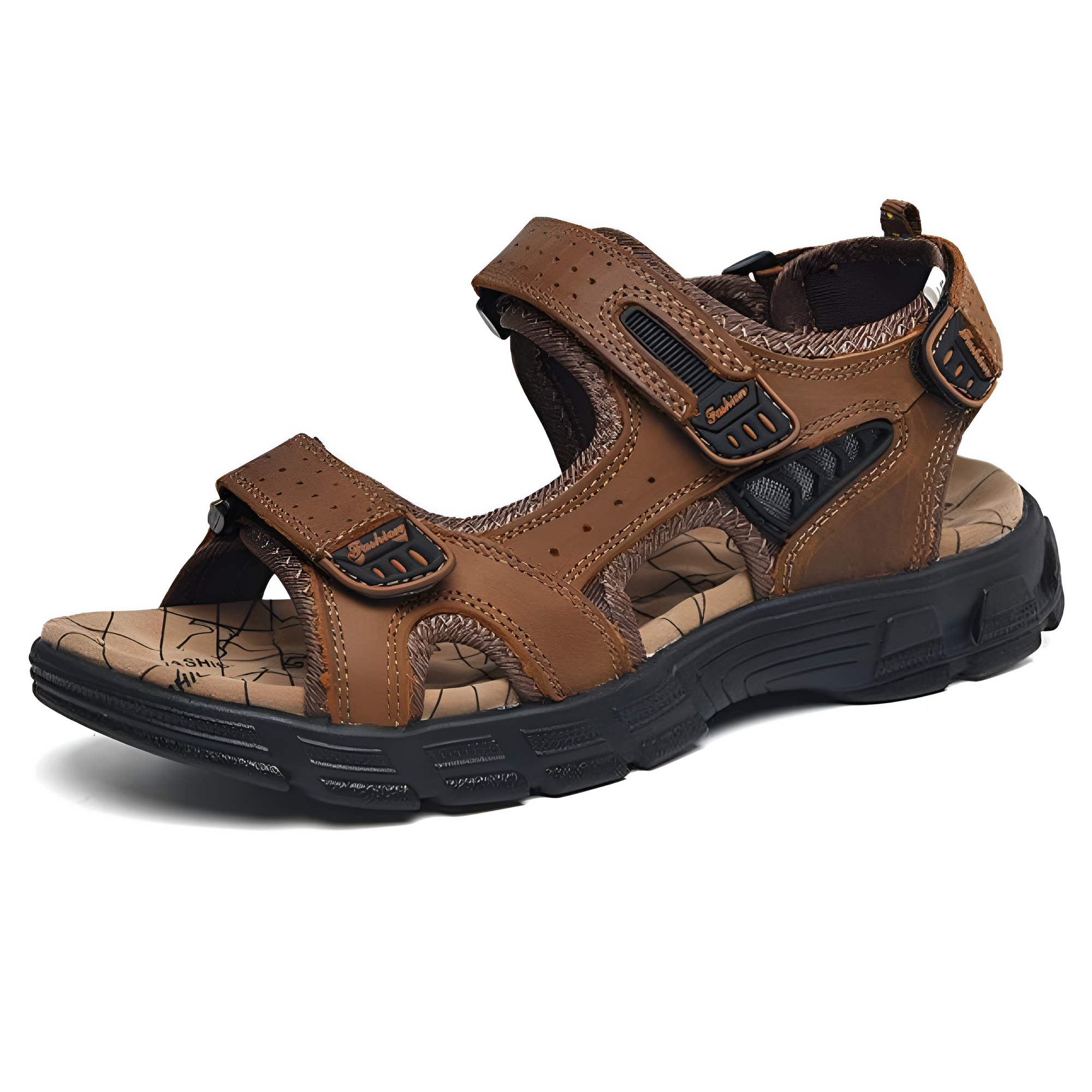 Herren-Ledersandalen mit orthopädischer Unterstützung – für stilvollen Komfort und Halt.