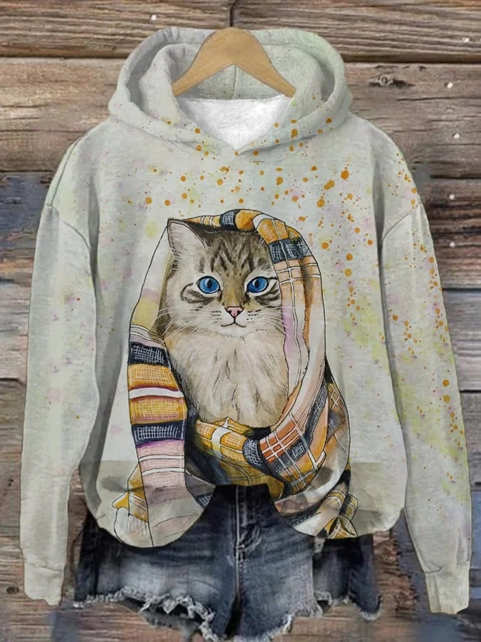 Fudus Kapuzenpullover mit Tiermuster